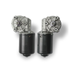Set van twee RWM62-31 motorreductoren met haakse tandwielkast voor industriële aandrijvingen, automatisering en machinebouw.