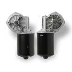 AxiPro compacte motorreductor RWM90-45 met geïntegreerde DC-motor en wormwielreductor voor industriële aandrijvingen.