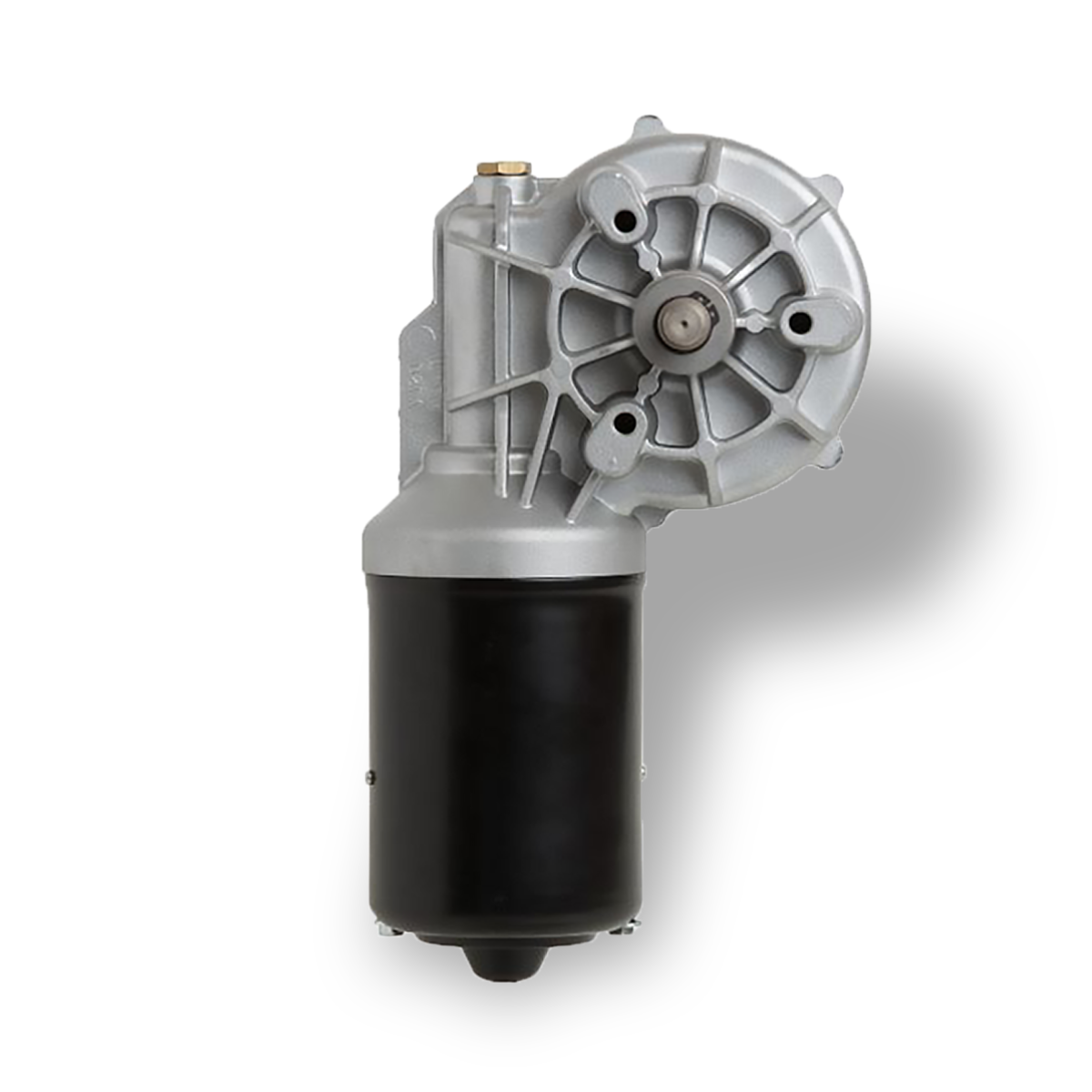 AxiPro Compacte motorreductor RWM90-56 | Axis & Stuifmeel AxiPro compacte motorreductor RWM90-56 met geïntegreerde DC-motor en wormwielreductor voor industriële toepassingen.