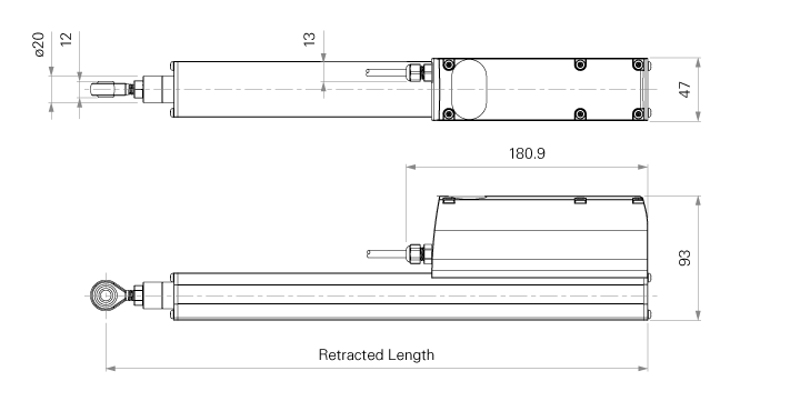 TiMOTION VN1 lineaire actuator | Axis & Stuifmeel TiMOTION VN1 lineaire actuator - Afbeelding 2