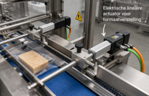 Elektrische lineaire actuator voor formaatverstelling